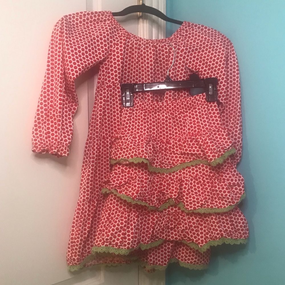 bundle of polka dot dress and skirt